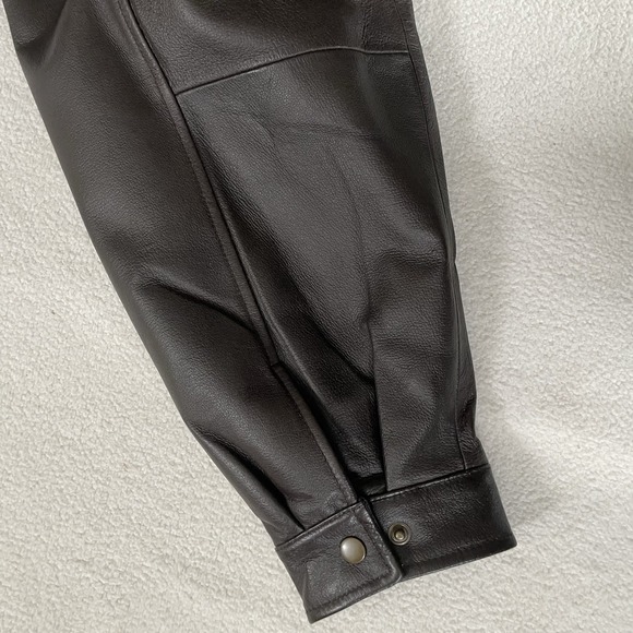 Saddlebred Men's Brown Leather Jacket Vintage XL‎ Quilted Lining Bomber Flight - Picture 14 of 16